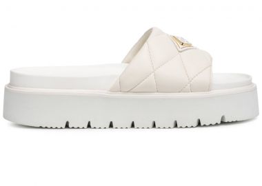 REPLAY λευκή σαγιονάρα MUDDY QUILT - Replay - 