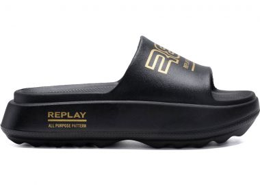 REPLAY μαύρη σαγιονάρα BRIXY PRINT - Replay - 