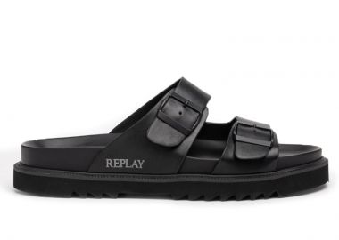 REPLAY SHOES MAN HALLAN CITY GMF5Z .002.C0001S 003 BLACK - REPLAY - 