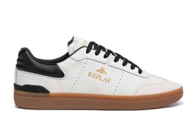 REPLAY SHOES MAN PYPER DOUBLE GMSD7 .002.C0002L 062 WHITE BLACK - REPLAY - 