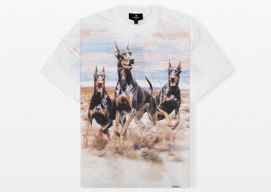REPRESENT Ανδρικό Λευκό Western Dobermans T-Shirt - REPRESENT - 
