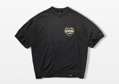 REPRESENT Ανδρικό Μαύρο Angel Border T-Shirt - REPRESENT - 