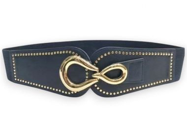 retro φαρδιά ζώνη Infinity navy blue - PerfectDress.gr - 