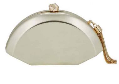 retro τσαντάκι clutch gold chain - PerfectDress.gr - 