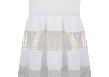 Ριγέ φόρεμα - Λευκό 45-223372-7 - energiers - 