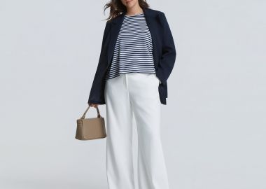 Ριγέ μπλούζα μακρυμάνικη - MAT FASHION - 