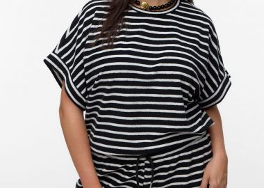 Ριγέ T-Shirt από σύμμεικτο βαμβάκι VERO MODA -  - 