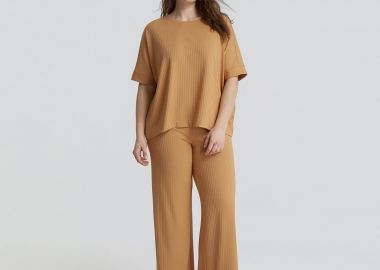 Ριμπ μπλούζα σε boxy γραμμή - MAT FASHION - 