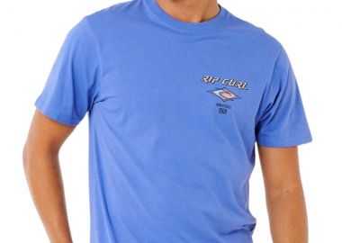 Rip Curl Fade Out Icon Tee Ανδρικό T-Shirt - Μπλε-0CAMTE-BLUE - RIP CURL - 