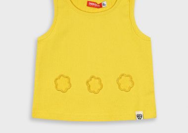 Ριπ μπλούζα για κορίτσι - Κίτρινο 15-225332-5 - energiers - 