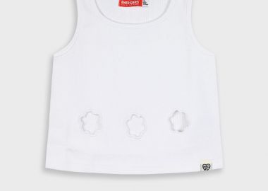 Ριπ μπλούζα για κορίτσι - Λευκό 15-225332-5 - energiers - 