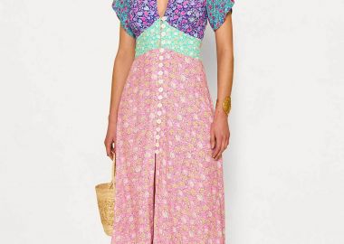 Rixo γυναικείο midi φόρεμα με floral print 