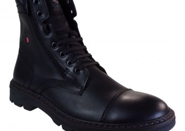 Robinson Ανδρικά Παπούτσια Μποτάκια Αρβυλάκια 75400 Μαύρο Δέρμα - Robinson - 