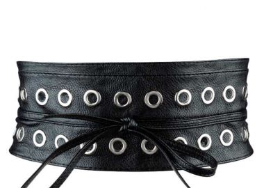 rock on ζώνη stud Obi black - PerfectDress.gr - 