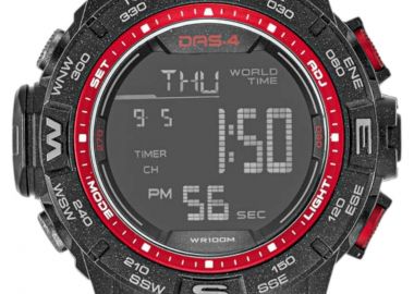 Ρολόι Χειρός DAS.4 LD10 Ψηφιακό Με Μαύρη Κάσα 40033-RED Ανδρικό - DAS.4 - 