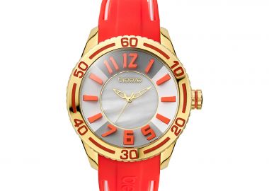 Ρολόι Miami Twist Gold Orange Rubber Strap - BREEZE - 