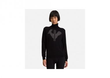 ROSSIGNOL W Classic Roll Neck Sweater Black - Rossignol - 