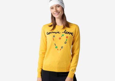 Rossignol W Esther Round Neck Yellow Sweater - Rossignol - 