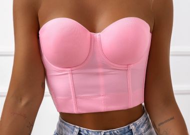 ΡΟΖ BUSTIER - ADIRA - sense-shop - 