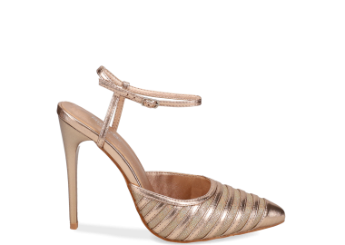 Ροζ χρυσή slingback γόβα - MIGATO - 