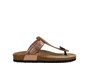 Ροζ χρυσό δίχαλο σανδάλι footbed - MIGATO - 