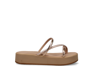 Ροζ χρυσό flatform σανδάλι - MIGATO - 