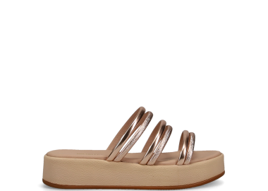 Ροζ χρυσό flatform σανδάλι - MIGATO - 