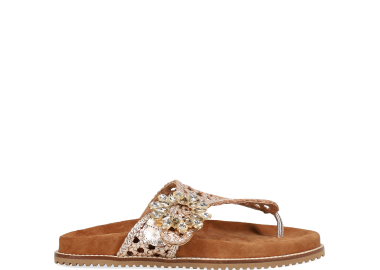 Ροζ χρυσό footbed σανδάλι - MIGATO - 