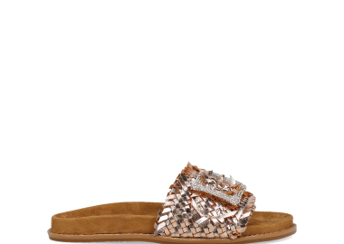 Ροζ χρυσό footbed σανδάλι - MIGATO - 