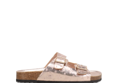 Ροζ χρυσό footbed σανδάλι - LAURA BIAGIOTTI - 