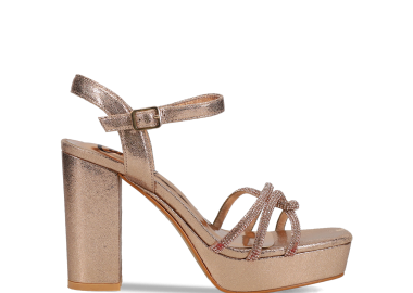 Ροζ χρυσό πέδιλο - CAMILLE - 