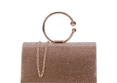 Ροζ χρυσό τσαντάκι χειρός - MIGATO - 