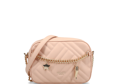 Ροζ καπιτονέ crossbody τσάντα - MIGATO - 