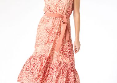 ΡΟΖ ΛΕΟΠΑΡ ΦΟΡΕΜΑ ΜΕ ΖΩΝΗ ΚΑΙ ΒΟΛΑΝ - Anna Raxevsky - 