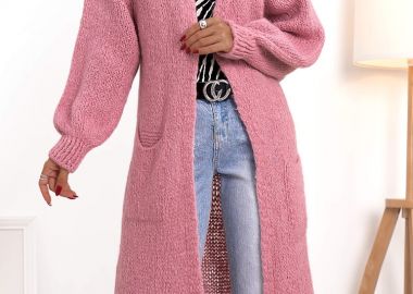 ΡΟΖ ΜΑΚΡΙΑ ΠΛΕΚΤΗ ΖΑΚΕΤΑ- EZRA - fashionroom - 