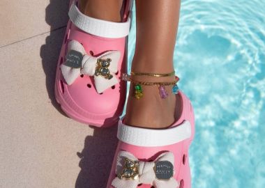 ΡΟΖ ΜΕ ΦΙΟΓΚΟ CLOGS - BOW - fashionroom - 