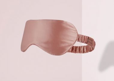 Ροζ μεταξωτή μάσκα ύπνου - JUST SILK - 