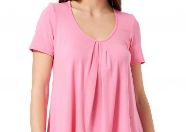 ΡΟΖ ΜΠΛΟΥΖΑ ΜΕ ΠΙΕΤΑ ΣΤΗΝ ΛΑΙΜΟΚΟΨΗ - Anna Raxevsky - 