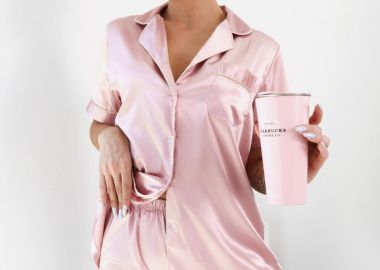 ΡΟΖ ΣΑΤΕΝ ΠΥΤΖΑΜΑ - EVANGELINE - sense-shop - 