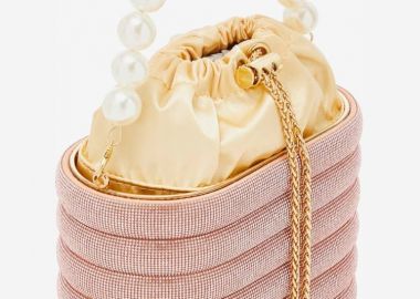 ΡΟΖ ΤΣΑΝΤΑΚΙ ΜΕ ΣΤΡΑΣ ΚΑΙ ΠΕΡΛΕΣ - BARTOLINA - fashionroom - 