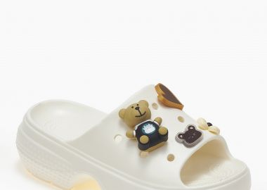 Σαγιονάρες δίσολες με αποσπώμενα διακοσμητικά - Λευκό - Issue - 