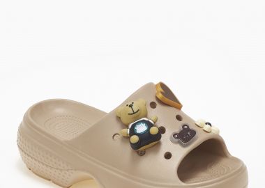 Σαγιονάρες δίσολες με αποσπώμενα διακοσμητικά - Μπεζ - Issue - 