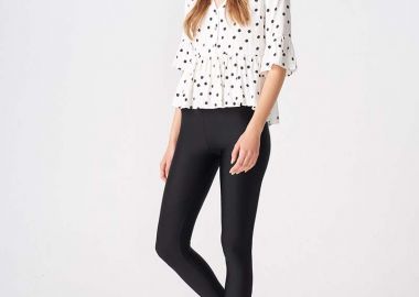 SAINT γυναικείο κολάν με λάστιχο γυαλιστερό - SOU - 