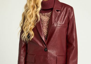 Σακάκι απο οικολογικό δέρμα (PU) - FUNKY BUDDHA - 