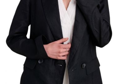 Σακάκι Attrattivo Λινό 9920655-BLACK Γυναικείο - Attrattivo - 