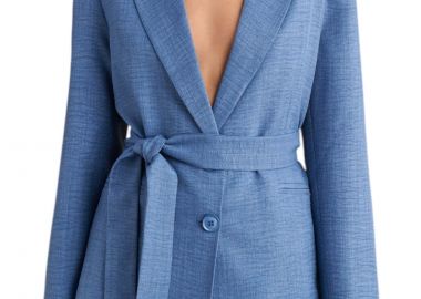 Σακάκι Attrattivo Με Ζώνη 9921163-LIGHT BLUE Γυναικείο - Attrattivo - 