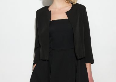 Σακάκι Crop Μπολερό Με Βάτες & Φόδρα -  - 