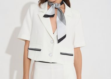 Σακάκι Cropped Κοντομάνικο Με Φουλάρι DEJAVU -  - 