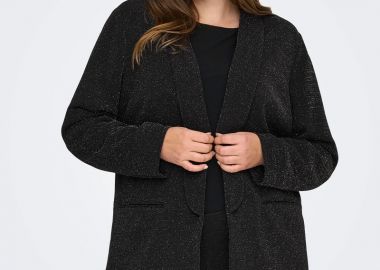 Σακάκι lurex σε μαύρο χρώμα -  - 