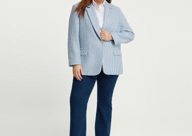 Σακάκι tweed με καρό μοτίβο - MAT FASHION - 